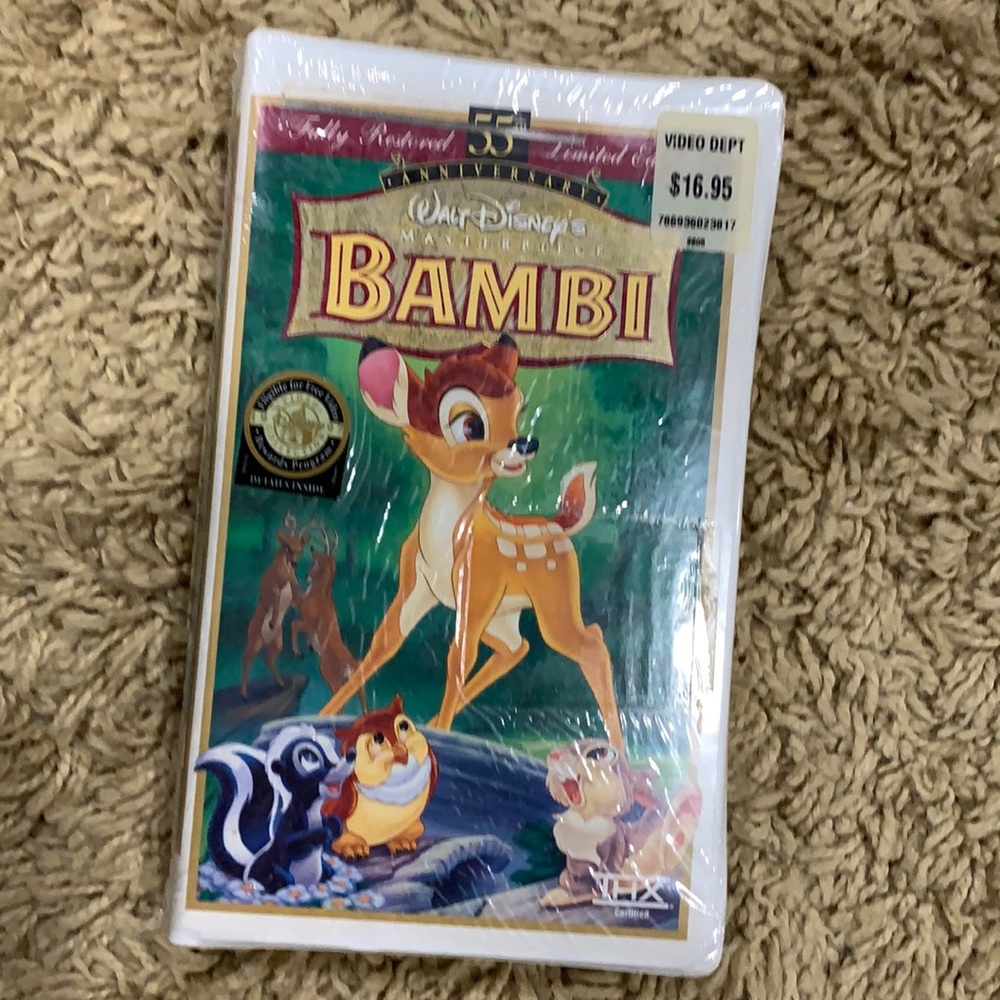 New! Disney Bambi VHS tape